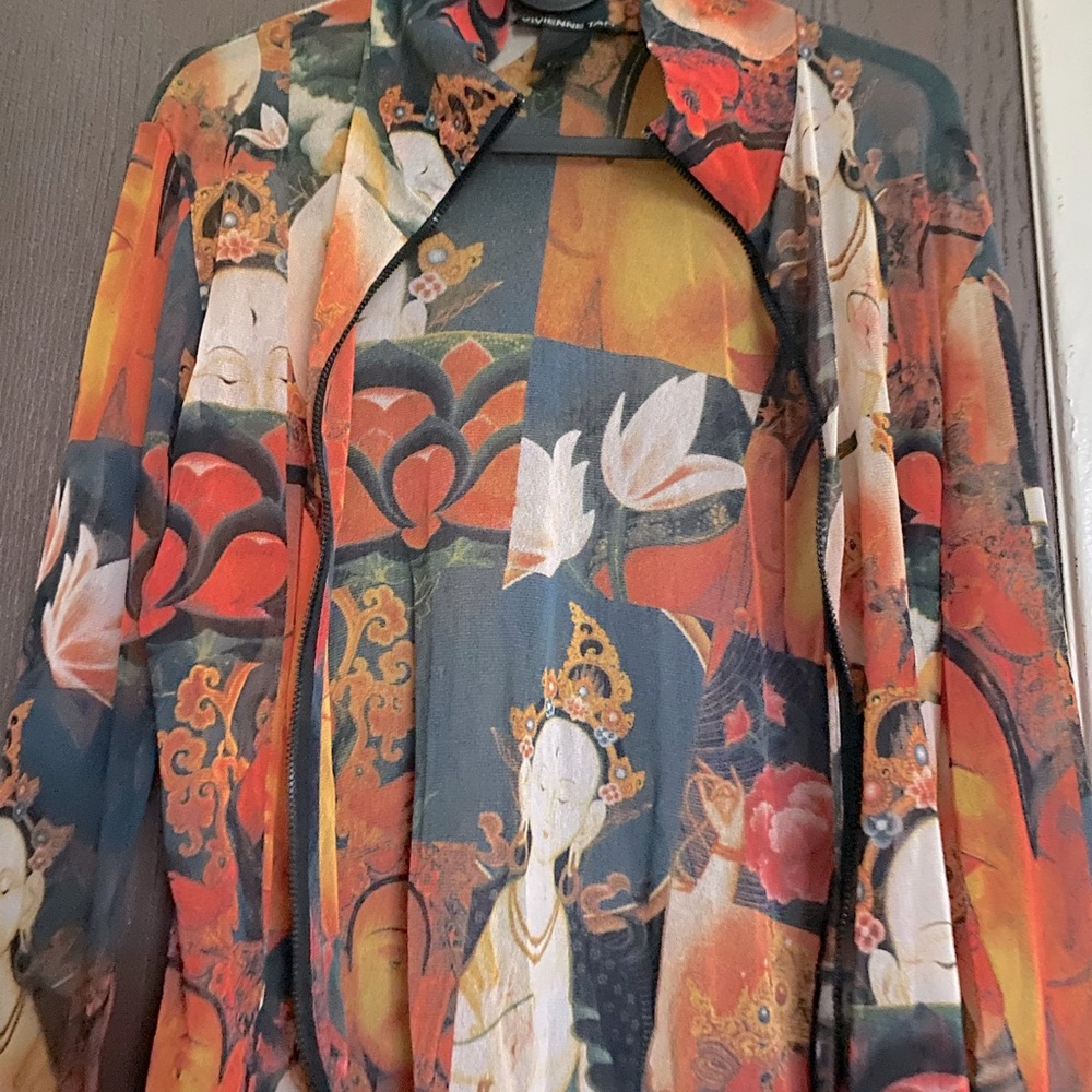 Vivienne Tam GoldenMesh Patchwork Buddha Zip Up Jacket - Picture 2 of 4